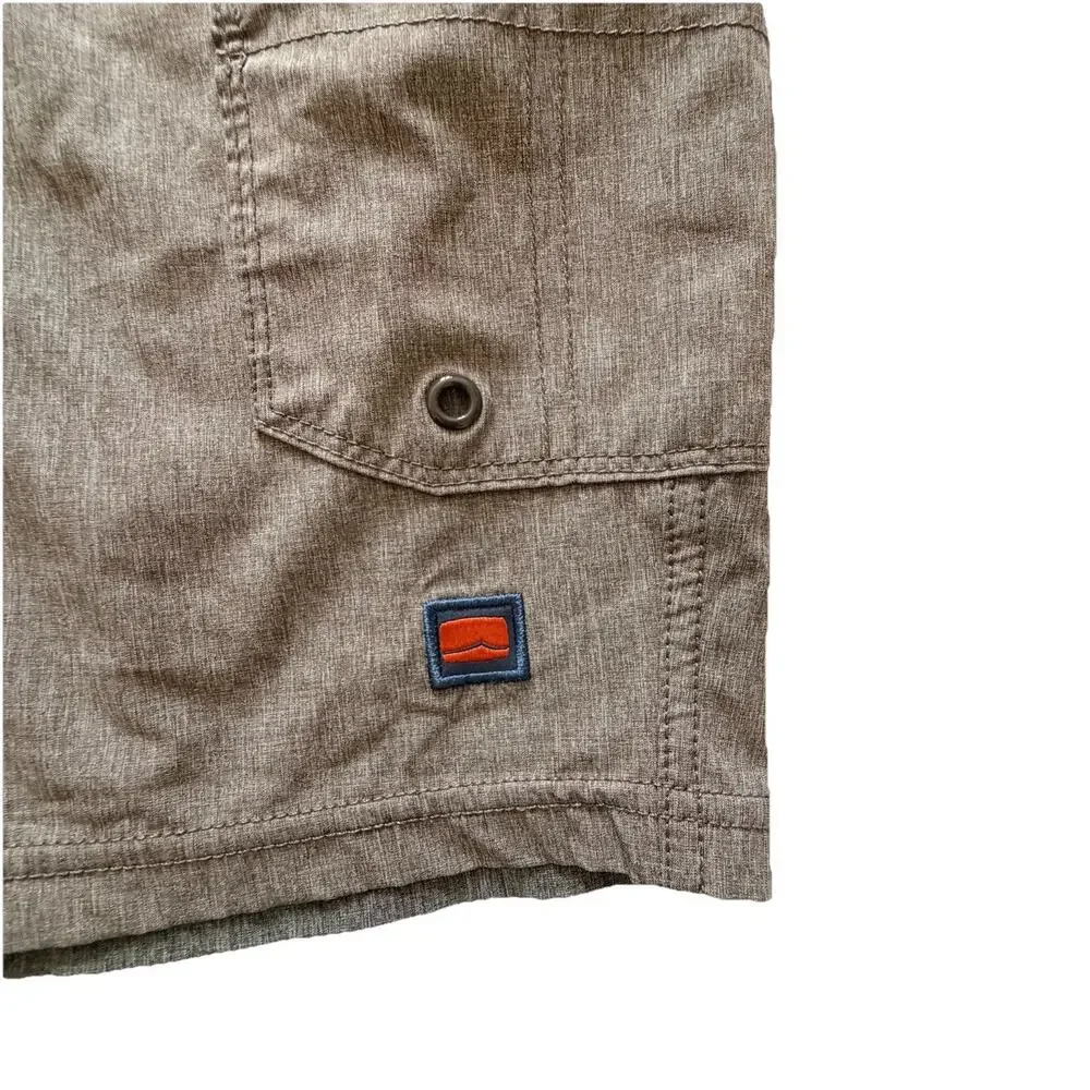 Cova Hybrid Mens Performance Shorts Logo Cargo Pocket Sz 34
